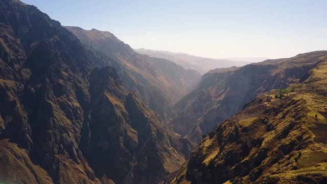 Incredible view of the Colca Canyon valley in Peru