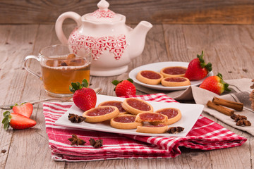 Strawberry tartlets. 