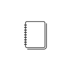 spiral notebook icon outline