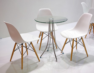 minimal table with chairs
