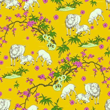 cute and traditional sheep pattern