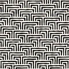 Seamless abstract hand drawn pattern. Vector freehand lines background texture. Ink brush strokes geometric design.