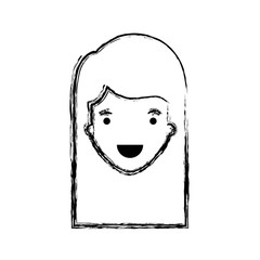 beautiful woman head avatar character vector illustration design