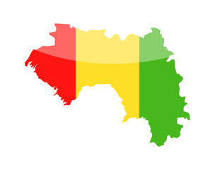 Obraz premium Guinea Flag Country Contour Vector Icon