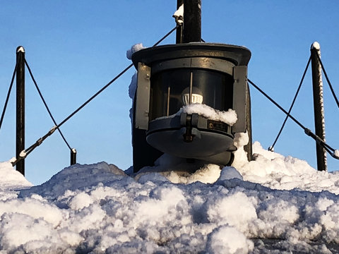 Stern lantern on the submarine