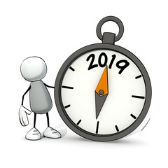 little sketchy man with compass - 2019