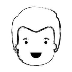 little boy head icon vector illustration design