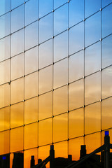 detail of modern building with sunlight