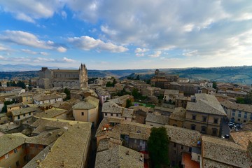 Obraz premium イタリアのオルビエート, 城郭都市