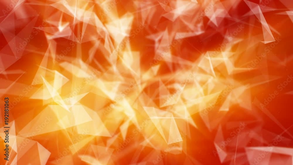 Poster red orange abstract background. moving particles on a black background. 3d rendering