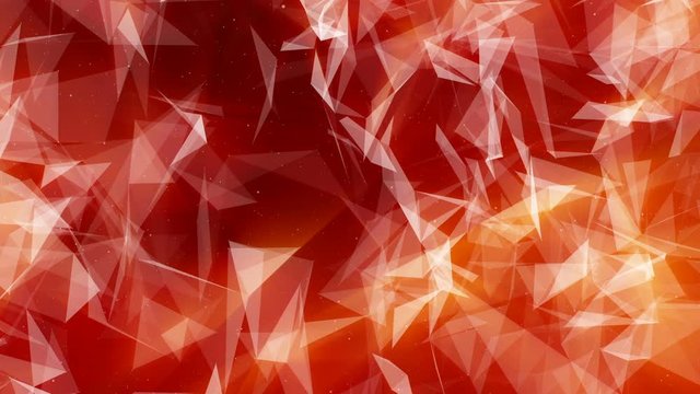 red orange abstract background. Moving particles on a black background. 3D rendering