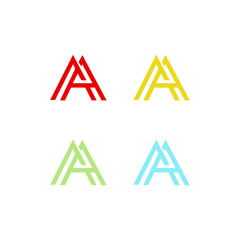 Letter A abstract logo vector graphic design template