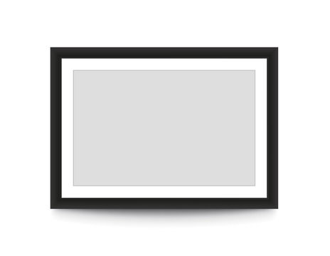 Blank picture frame for photographs. Vector
