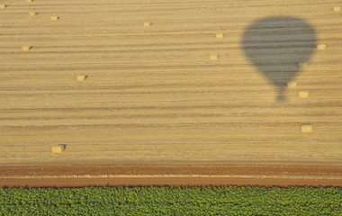 Northern Israel Landscape taken from a hot air balloon