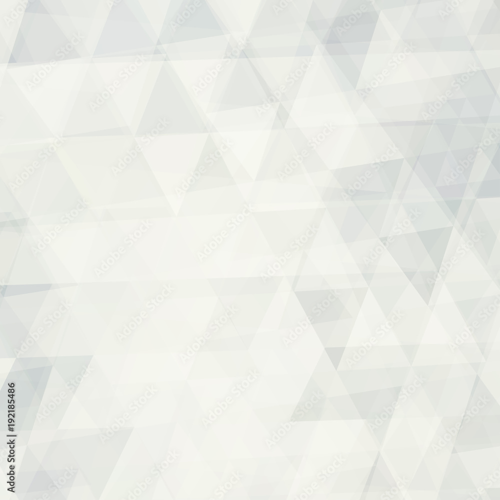 Poster Abstract colorless background textured by transparent triangles. Vector graphic pattern