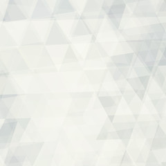 Abstract colorless background textured by transparent triangles. Vector graphic pattern