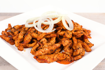 Pfannengyros gebraten