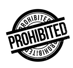 Prohibited rubber stamp. Grunge design with dust scratches. Effects can be easily removed for a clean, crisp look. Color is easily changed.