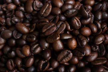 Roasted coffee beans can be used as background