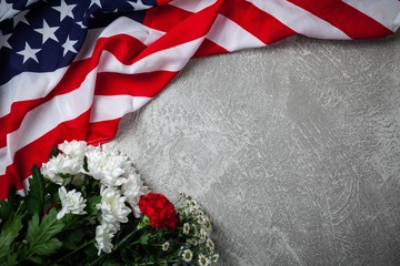 Obraz premium USA flag on grey background