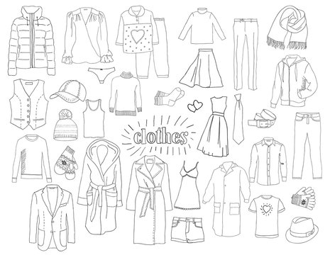 A set of clothes. Sketch.