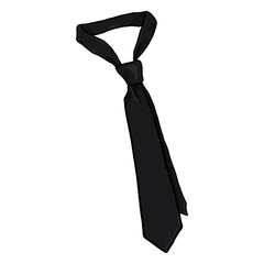 Vector Cartoon Illustration - Single Classic Necktie