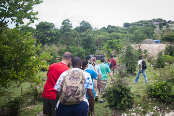 People Hiking in Haiti