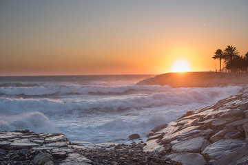 Sunset with stormy sea - Tramonto con mare in tempesta