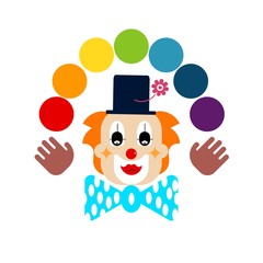  Clown juggling balls