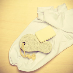 Pedicure accessories tools top view