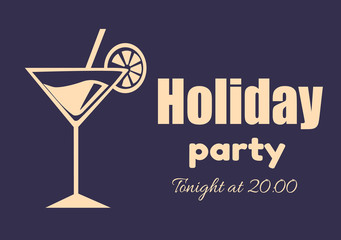 Holiday Party Invitation Poster Tonight at 20.00