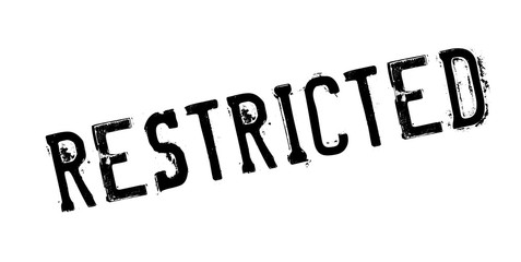Restricted rubber stamp. Grunge design with dust scratches. Effects can be easily removed for a clean, crisp look. Color is easily changed.
