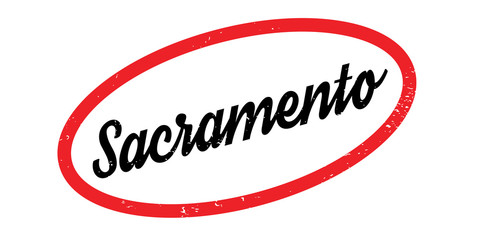 Sacramento rubber stamp. Grunge design with dust scratches. Effects can be easily removed for a clean, crisp look. Color is easily changed.