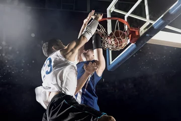 Fotobehang Two basketball players in action © Andrey Burmakin