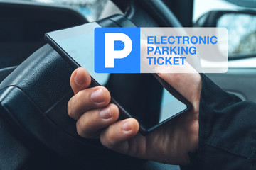 Electronic car parking ticket