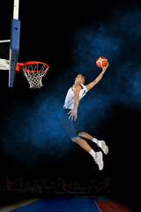 Basketball player in action