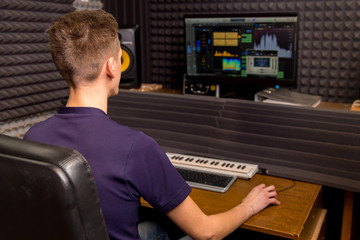 Technician in a recording studio