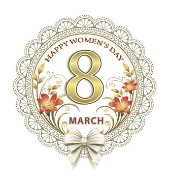 Happy International Women's day greeting card