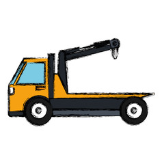 crane truck service icon vector illustration design