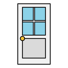 house door isolated icon vector illustration design