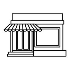 store building front icon vector illustration design