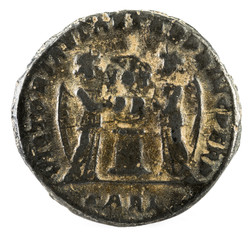 Ancient Roman coin of Emperor Constantine I Magnus. Reverse.
