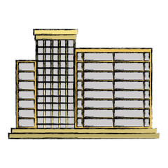 big buildings facade front vector illustration design