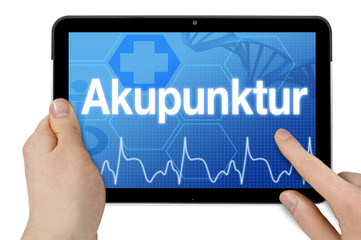 Tablet mit Akupunktur