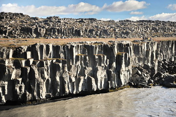 Iceland. Dettifoss waterfall on a sunny day