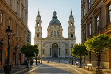 Fototapeta na wymiar Saint Stephen Basilica front view, Budapest