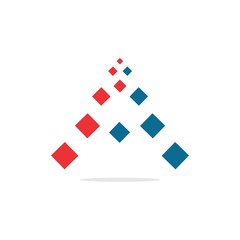 A square geometric pixel logo