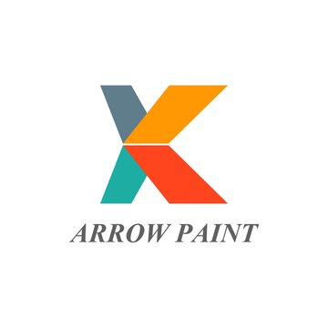 abstract k x arrow colorful logo