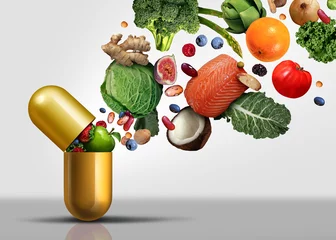 Fotobehang Vitamins Supplements © freshidea