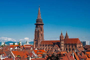 Obraz premium Freiburger Münster in Freiburg im Breisgau, Schwarzwald